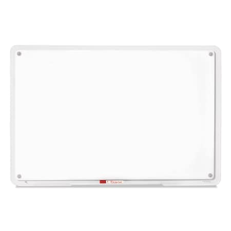 Quartet Dry-Erase Board, 36"X23", White, Clear, Bulletin, 23", 36", Plastic Frame, White TM3623